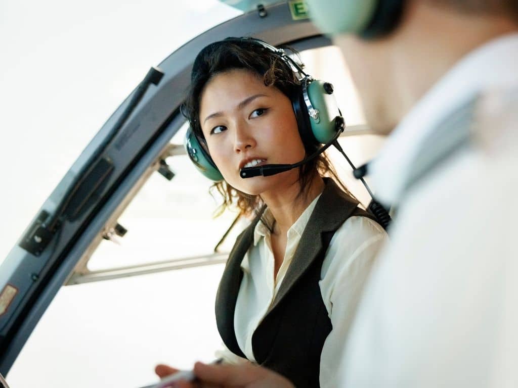 woman helicopter pilot trainee